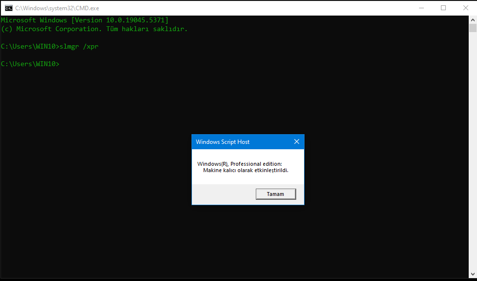 slmgr /xpr Komutu Nasıl Kullanılır?
